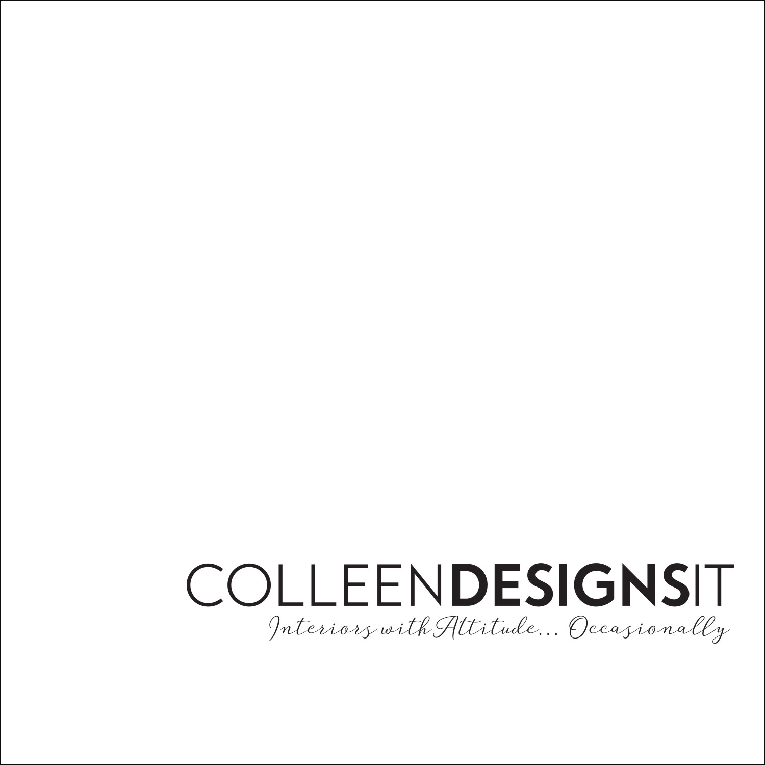 Image showing correct use of Colleen Designs It logo on white square background.