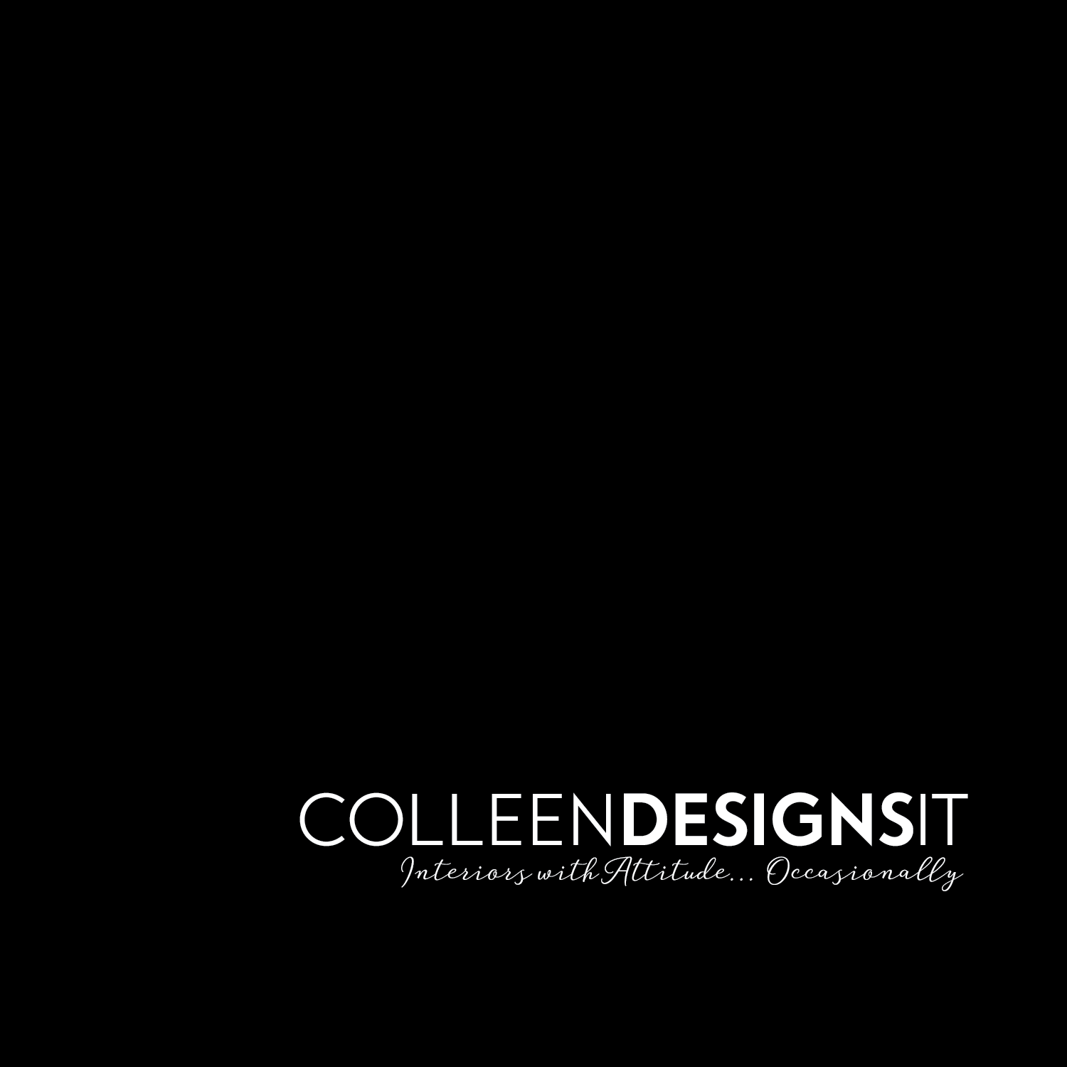 Image showing correct use of Colleen Designs It logo on white square background.