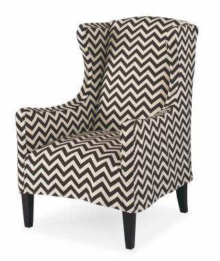 Chevron pattern wing chair image